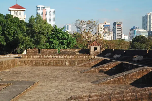 Manila Şubat 2013 Filipinler Manila Kentinde Intramuros Kentinde Güvenlik Duvar — Stok fotoğraf