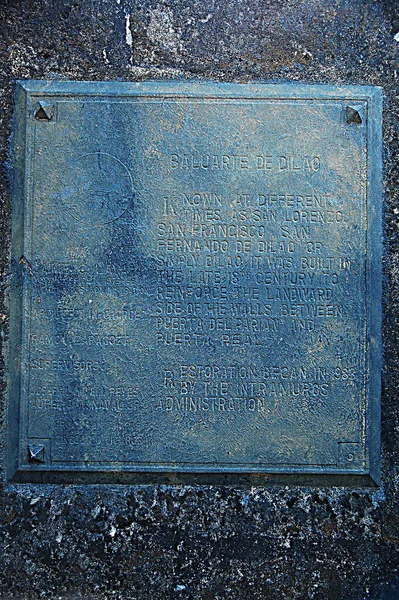 Manila Feb Balugani Dilao Text Marker Intramuros February 2013 Manila — 图库照片