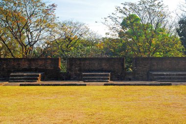 MANILA, PH - 16 Şubat 2013 'te Filipinler' in Manila kentinde Intramuros 'ta duvar bariyeri.