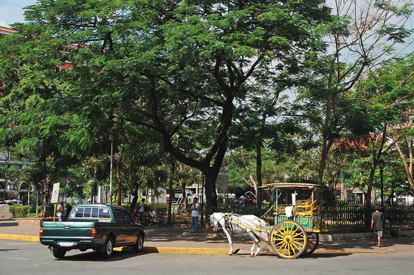 Manila Feb Calesa Calash Horse Carriage Intramuros Лютого 2013 Року — стокове фото