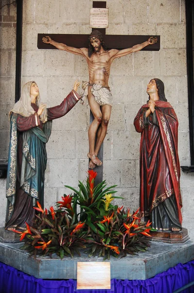 Manila Feb Statua Gesù Cristo Nella Chiesa San Agustin Febbraio — Foto Stock