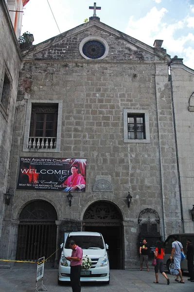 Manila Feb Fassade Der Kirche San Agustin Intramuros Februar 2013 — Stockfoto