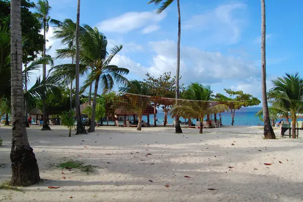 Palawan Nov Friluftsbad Och Volleybollplan Dos Palmas Den November 2009 — Stockfoto