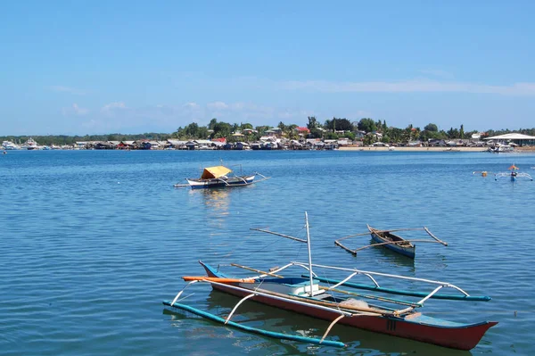 Palawan Dec Fiskebåtar Vid Puerto Princesa Stad Baywalk Park Den — Stockfoto