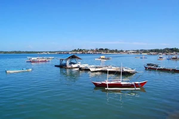 Palawan Dic Barcos Pesca Parque Baywalk Ciudad Puerto Princesa Diciembre — Foto de Stock