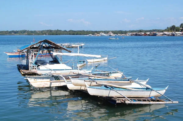 Palawan Dec Fiskebåtar Vid Puerto Princesa Stad Baywalk Park Den — Stockfoto