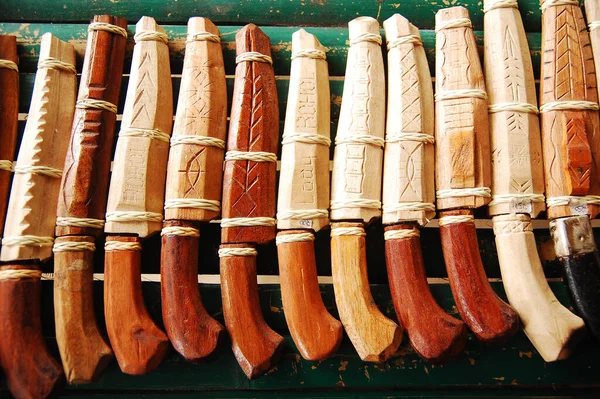 Bohol Sept Knife Wooden Case Display September 2015 Loay Bohol — Stock Photo, Image