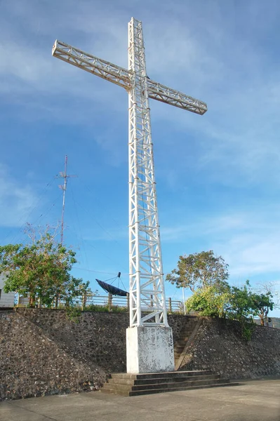 Palawan March Mount Tapyas Steel Cross Structure March 2012 Coron — 图库照片