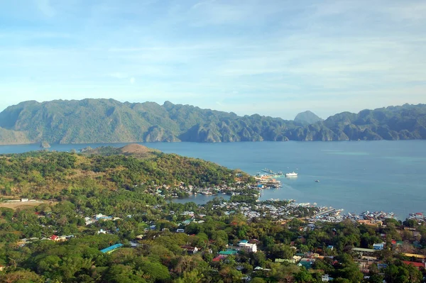 Palawan Mars Översikt Över Coronprovinsen Med Berg Och Hav Dagtid — Stockfoto