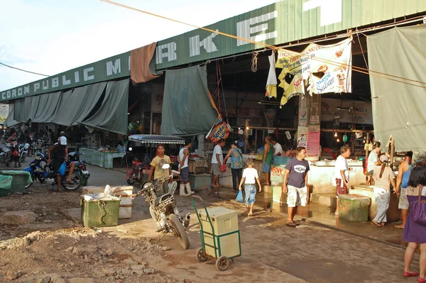 Palawan Marzo Fachada Del Mercado Público Coron Marzo 2012 Coron — Foto de Stock