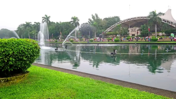 Manila Jan Auditorium Plein Air Fontaine Eau Parc Rizal Janvier — Photo