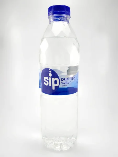 Manila Június Sip Purified Water Bottle June 2020 Manila Fülöp — Stock Fotó