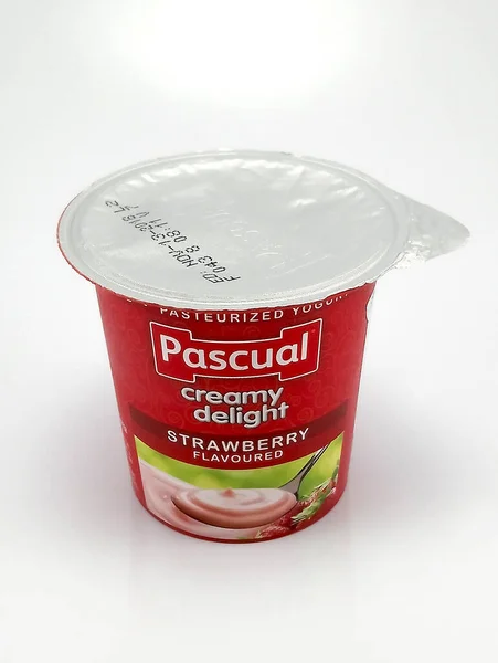 Manila Giugno Pascual Cremoso Piacere Fragola Sapore Yogurt Giugno 2020 — Foto Stock