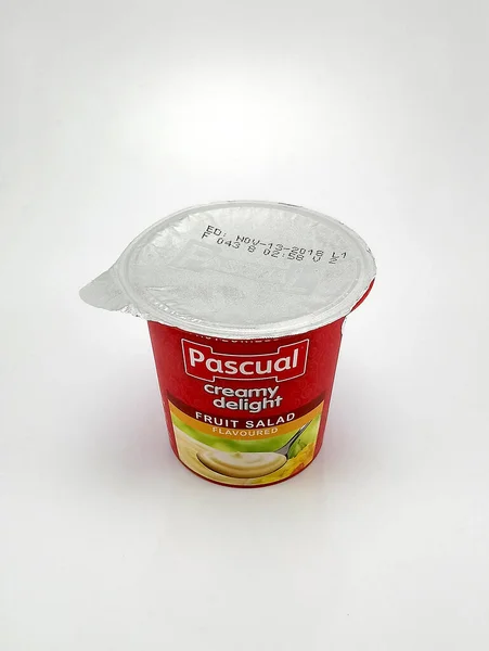 Manila Junio Pascual Cremoso Delicioso Yogur Ensalada Frutas Junio 2020 — Foto de Stock