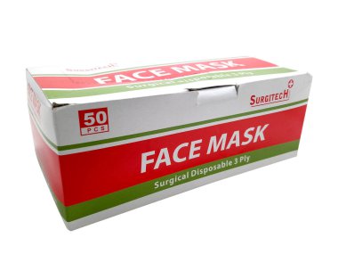 MANILA, PH - 23 Haziran - Surgitech face mask 3 ply in 23 Haziran 2020, Manila, Filipinler.