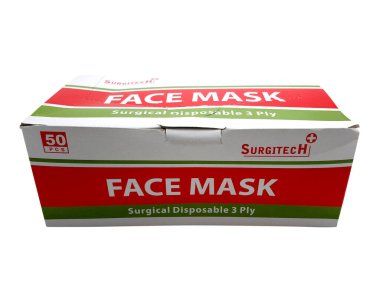 MANILA, PH - 23 Haziran - Surgitech face mask 3 ply in 23 Haziran 2020, Manila, Filipinler.