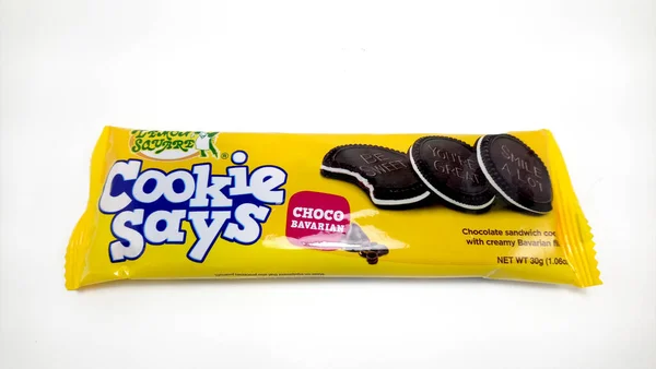 Manila Június Lemon Square Cookie Mondja Choco Bajor Június 2020 — Stock Fotó