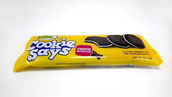 Manila Juin Cookie Carré Citron Dit Choco Bavarian Sur Juin — Photo