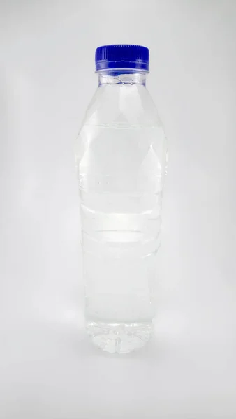 Purified Distilled Drinking Water Content Clear Plastic Bottle — Stock Photo, Image