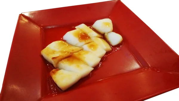 Pescado Rodajas Con Salsa Comida Japonesa Sirve Menú Del Restaurante — Foto de Stock