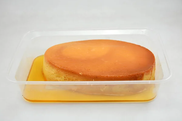 Leche Flan Filipino Delicacy Placed Flat Tub Made Philippines — Stok Foto