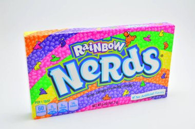 QUEZON CITY, PH - JULY 8 - Rainbow nerds crunchy candy on July 8, 2020 in Quezon City, Philippines. clipart