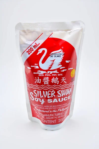 Quezon City Ιουλίου Silver Swan Soy Sauce Pack July 2020 — Φωτογραφία Αρχείου