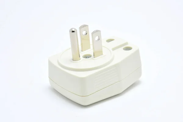 White Plug Prong Used Air Conditioner Unit Appliance — Stock Photo, Image