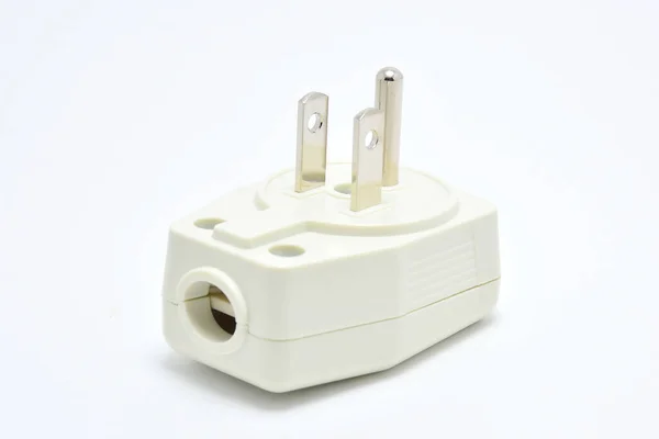 White Plug Prong Used Air Conditioner Unit Appliance — Stock Photo, Image