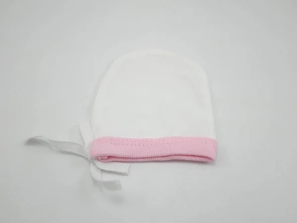 Witte Stof Wanten Voor Pasgeboren Baby Gebruik Kleine Handen Bedekken — Stockfoto