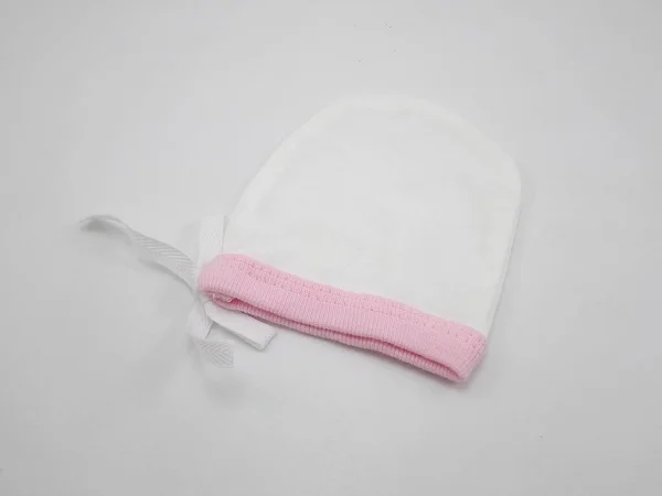 White Fabric Mitten Newborn Baby Use Cover Small Hands — Stock Photo, Image