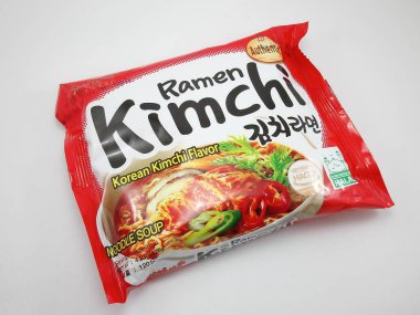MANILA, PH - JULY 21 - Ramen kimchi noodles on July 21, 2020 in Manila, Philippines. clipart