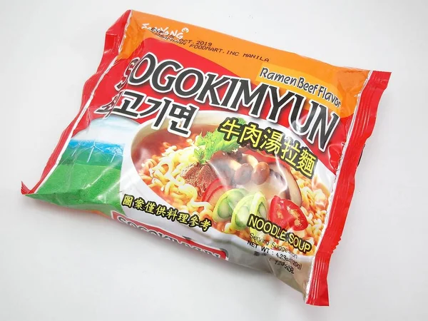 Manila Juli Sogokimyun Ramen Nudeln Mit Rindergeschmack Juli 2020 Manila — Stockfoto