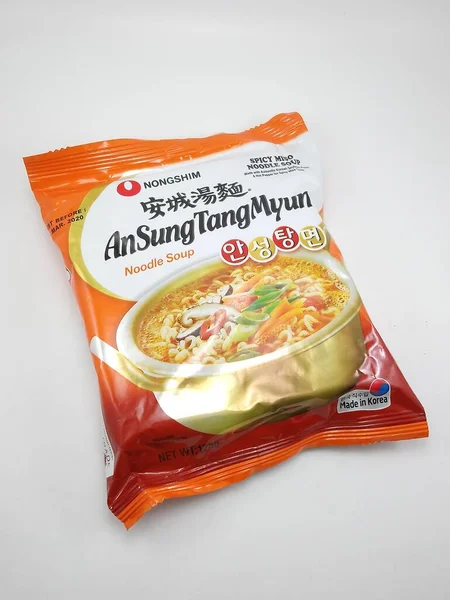 Manila July Nongshim Sung Tang Myun Noodle Soup Philippines 2020 — 스톡 사진