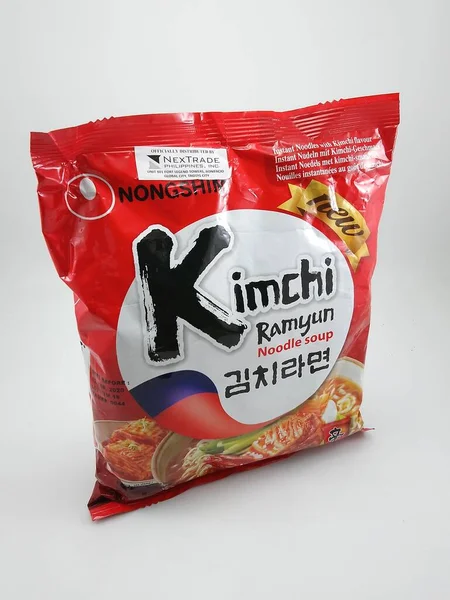 Manila Juli Nongshim Kimchi Ramyun Nudelsuppe Juli 2020 Manila Philippinen — Stockfoto