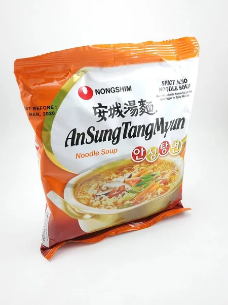 Manila Juli Nongshim Sung Tang Myun Nudelsuppe Juli 2020 Manila — Stockfoto