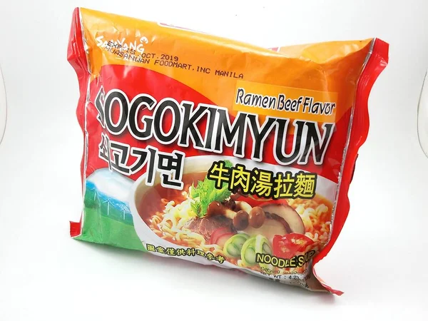 Manila Ιουλίου Sogokimyun Ramen Beef Flavor Noodles July 2020 Μανίλα — Φωτογραφία Αρχείου