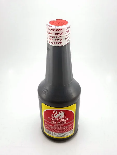 Manila Nov Botella Salsa Soja Cisne Plata Noviembre 2018 Manila — Foto de Stock