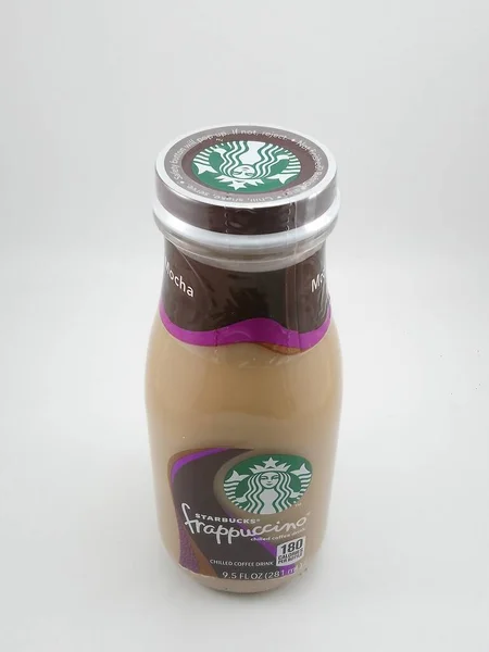 Manila Lipiec Starbucks Frappuccino Schłodzona Butelka Napoju Kawowego Dniu Lipca — Zdjęcie stockowe