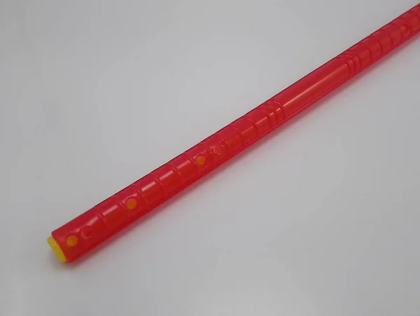 Plastic Zip Pack Afdichtingsstang Rode Kleur Gebruiken Open Verpakkingen Sluiten — Stockfoto