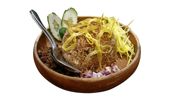 Kao Kluk Kapi Bagoongreis Serviert Restaurant Essen — Stockfoto