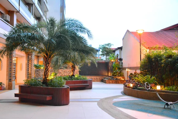 Quezon City Juli Een Castilla Plaats Condominium Outdoor Begane Grond — Stockfoto