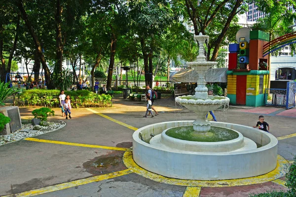 Manila Septiembre Parque Infantil Fuente Agua Septiembre 2018 Manila Filipinas —  Fotos de Stock