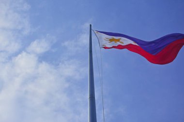 MANILA, PH - SEPT 8 - Filipin Ulusal Bayrağı 8 Eylül 2018, Manila, Filipinler.