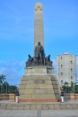 MANILA, PH - SEPT 8 - Jose Rizal heykeli anıtı 8 Eylül 2018 tarihinde Manila, Filipinler 'de Rizal Park' ta.