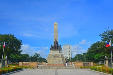 MANILA, PH - SEPT 8 - Jose Rizal heykeli anıtı 8 Eylül 2018 tarihinde Manila, Filipinler 'de Rizal Park' ta.
