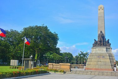 MANILA, PH - SEPT 8 - Jose Rizal heykeli anıtı 8 Eylül 2018 tarihinde Manila, Filipinler 'de Rizal Park' ta.