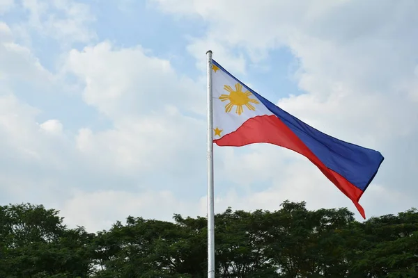 Сан Жуан Ноября 2018 Года Сан Хуане Филиппины Филиппины Флаг — стоковое фото