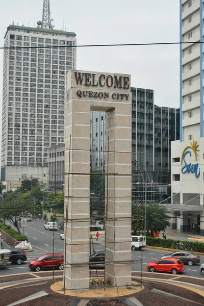 Quezon City Nov Kasım 2018 Quezon City Filipinler Hoş Geldiniz — Stok fotoğraf