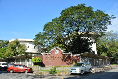 QUEZON ŞEHRİ, PH-25 Aralık - Grace Hristiyan Koleji cephesi 25 Aralık 2018, Quezon City, Filipinler.